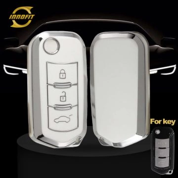 TRD1T1-White-Silver Plating- Car Key Cover For Trumpchi