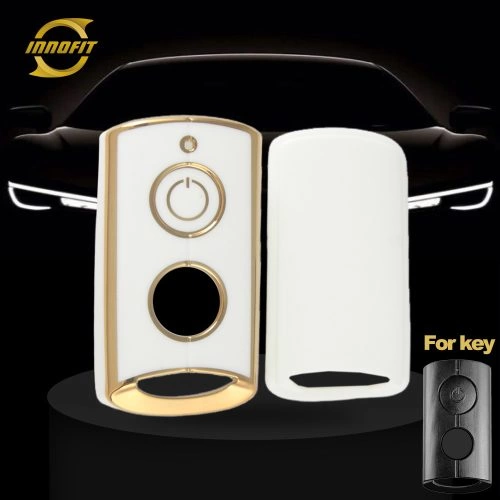 YAA1T1-White-Gold Plating- Car Key Cover For YAMAHA