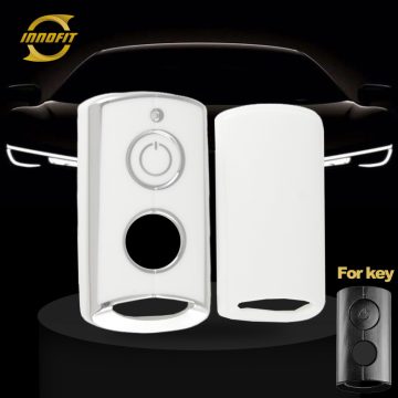 YAA1T1-White-Silver Plating- Car Key Cover For YAMAHA