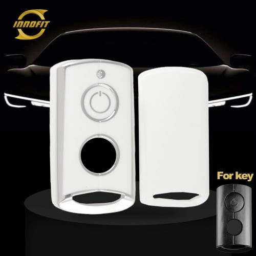 YAA1T1-White-Silver Plating- Car Key Cover For YAMAHA