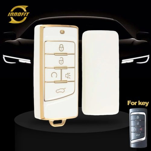 TRA2T1-White-Gold Plating- Car Key Cover For Trumpchi