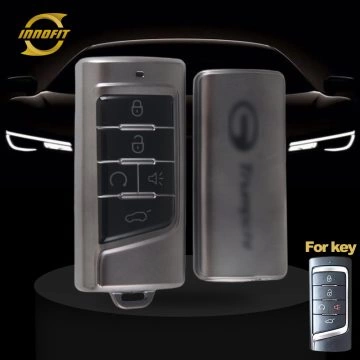 TRA2T1-Black-Metal Gray Plating- Car Key Cover For Trumpchi
