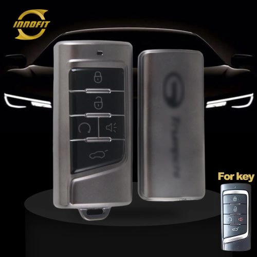 TRA2T1-Black-Metal Gray Plating- Car Key Cover For Trumpchi