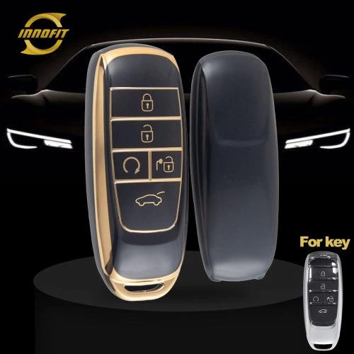 TRB1T1-Black-Gold Plating- Car Key Cover For Trumpchi