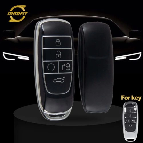 TRB1T1-Black-Silver Plating- Car Key Cover For Trumpchi