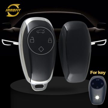LPA1T1-Black-Silver Plating- Car Key Cover For LEAPMOTOR