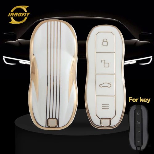 XIA1T1-White-Gold Plating- Car Key Cover For Xiaomi