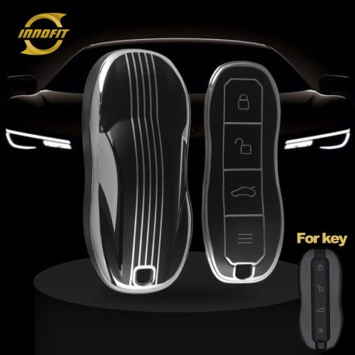 XIA1T1-Black-Silver Plating- Car Key Cover For Xiaomi