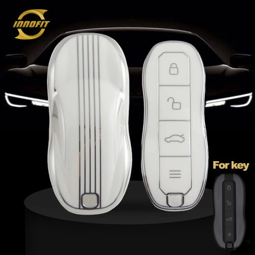 XIA1T1-White-Silver Plating- Car Key Cover For Xiaomi