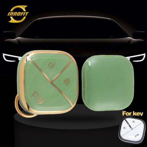 WUG1T1-Green-Gold Plating- Car Key Cover For Wuling