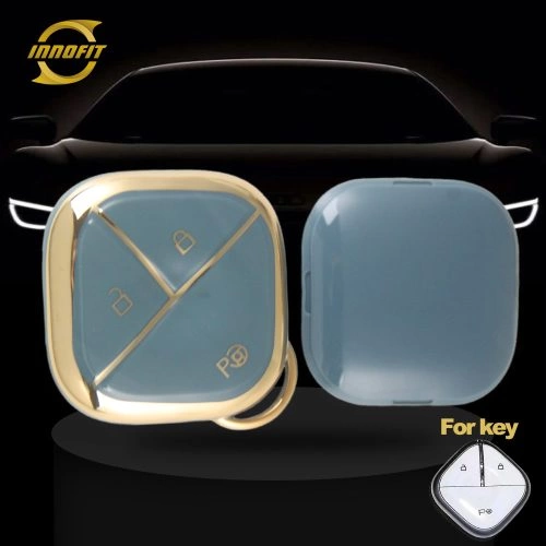 WUG1T1-Granny Grey-Gold Plating- Car Key Cover For Wuling