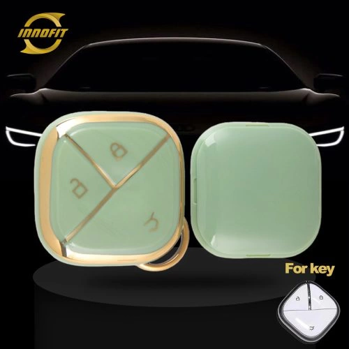 WUG2T1-Green-Gold Plating- Car Key Cover For Wuling