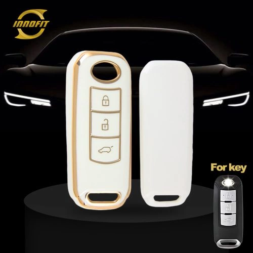 TRC1T1-White-Gold Plating- Car Key Cover For Trumpchi