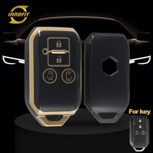 SUB1T1-Black-Gold Plating- Car Key Cover For Suzuki