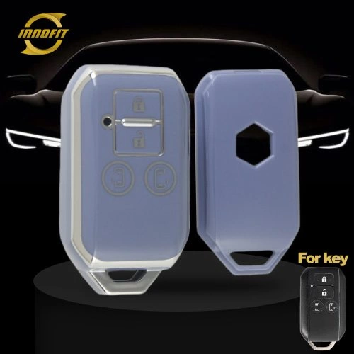 SUB1T1-Purple-Silver Plating- Car Key Cover For Suzuki