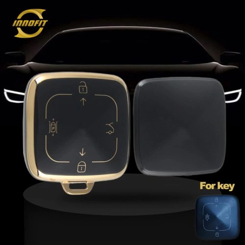 ZEA1T1-Black-Gold Plating- Car Key Cover For ZEEKR