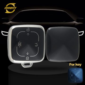 ZEA1T1-Black-Silver Plating- Car Key Cover For ZEEKR