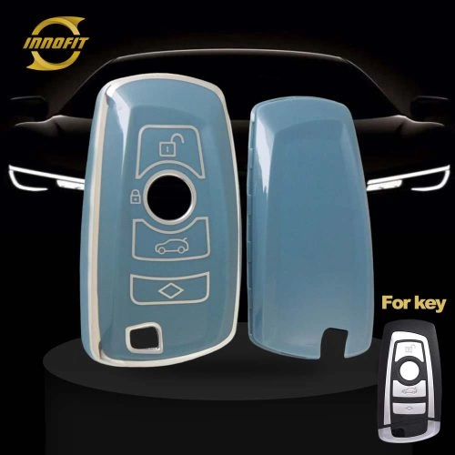 BMC1T1-Granny Grey-Silver Plating- Car Key Cover For BMW