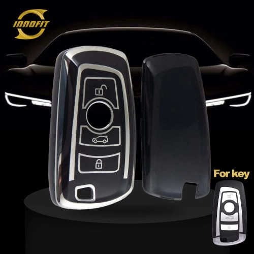 BMC3T1-Black-Silver Plating- Car Key Cover For BMW