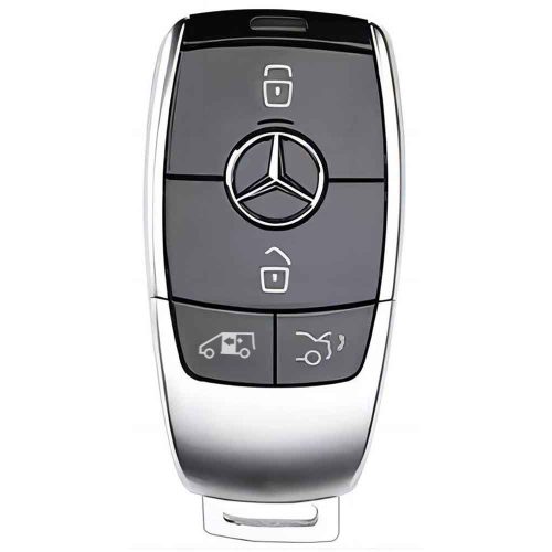 MEB3T1-White-Gold Plating- Car Key Cover For Mercedes-Benz