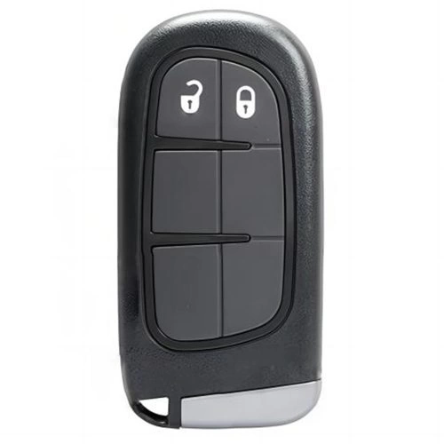JEA2T1-Black-Metal Gray Plating- Car Key Cover For Jeep Dodge Chrysler