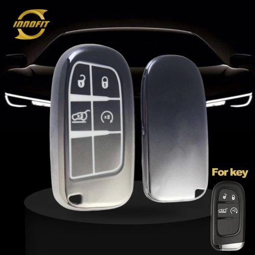 JEA3T1-Gradient Gray- Car Key Cover For Jeep Dodge Chrysler