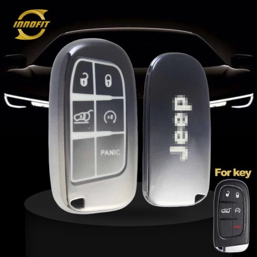 JEA4T1-Gradient Gray- Car Key Cover For Jeep Dodge Chrysler