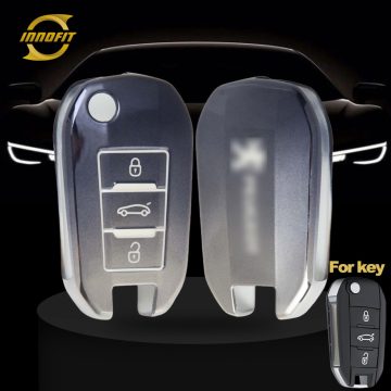 PUB1T1-Gradient Gray- Car Key Cover For Peugeot Citroen Opel