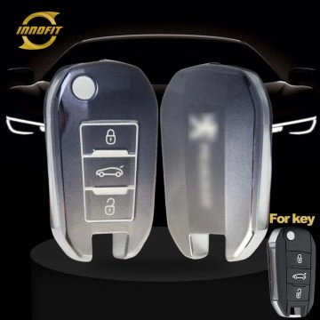 PUB1T1-Gradient Gray- Car Key Cover For Peugeot Citroen Opel