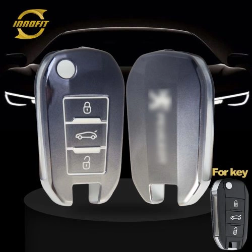 PUB1T1-Gradient Gray- Capa para chave de carro para Peugeot Citroen Opel