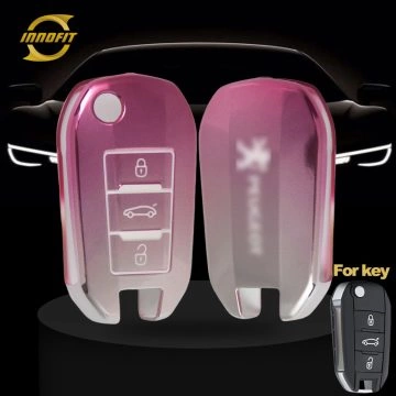 PUB1T1-Gradient Pink- Car Key Cover For Peugeot Citroen Opel