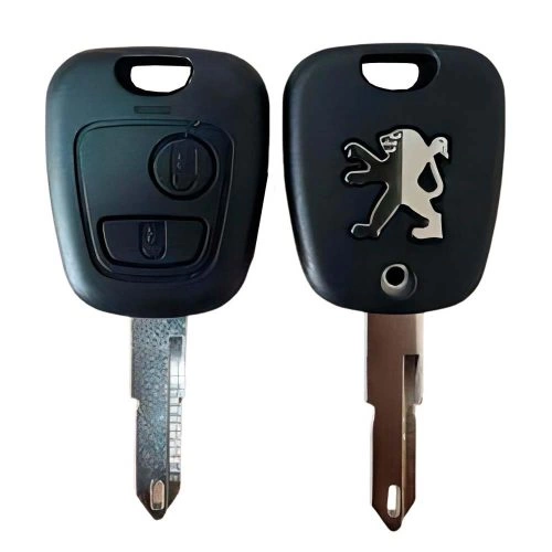 PUF2T1- 화이트-실버 도금- 푸조 시트로엥 용 자동차 키 커버