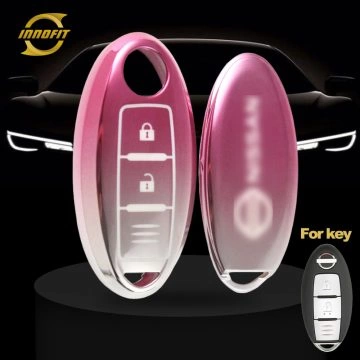 NIB1T1-Gradient Pink- Car Key Cover For Nissan Infiniti