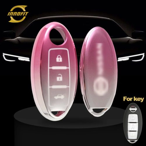 NIB3T1-Gradient Pink- Car Key Cover For Nissan Infiniti