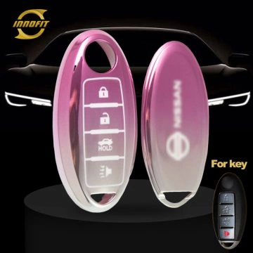 NIB5T1-Gradient Pink- Car Key Cover For Nissan Infiniti