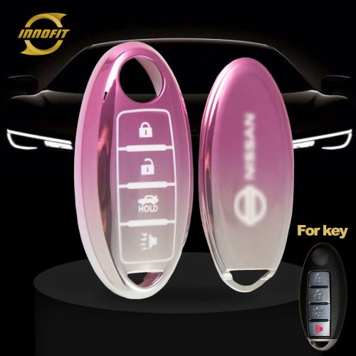 NIB5T1- 그라데이션 핑크- 닛산 인피니티 용 자동차 키 커버