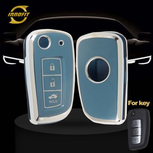 NIC1T1-Granny Grey-Silver Plating- Car Key Cover For Nissan