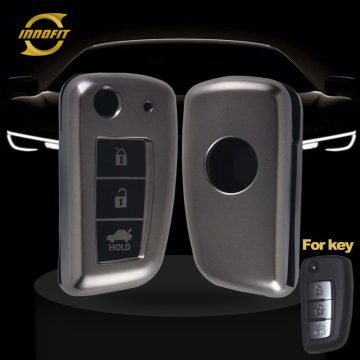 NIC1T1-Black-Metal Gray Plating- Car Key Cover For Nissan
