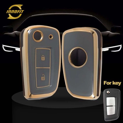 NIC2T1-Space Gray-Gold Plating- Car Key Cover For Nissan