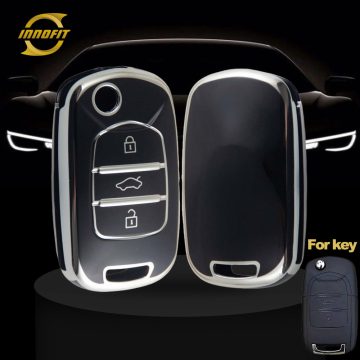 WUA1T1-Black-Silver Plating- Car Key Cover For Wuling BAOJUN Chevrolet