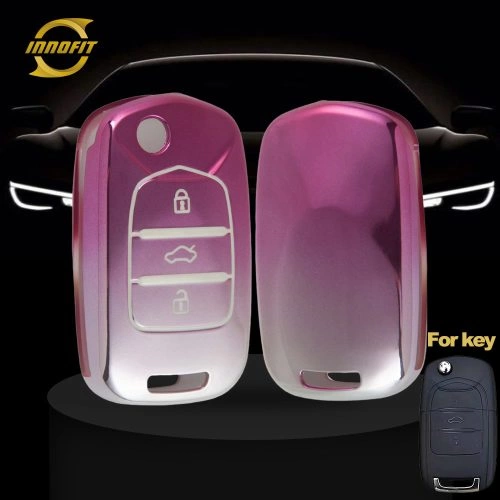 WUA1T1-Gradient Pink- Car Key Cover For Wuling BAOJUN Chevrolet