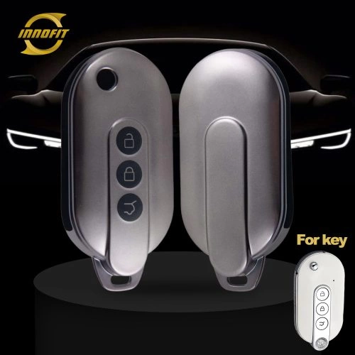 WUF1T1-Black-Metal Gray Plating- Car Key Cover For Wuling