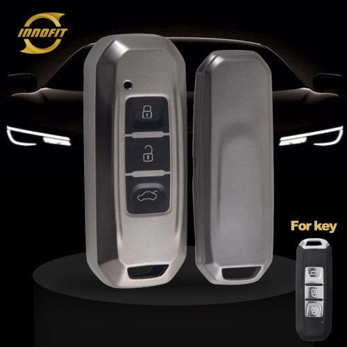 BAB1T1-Black-Metal Gray Plating- Car Key Cover For BAOJUN Chevrolet