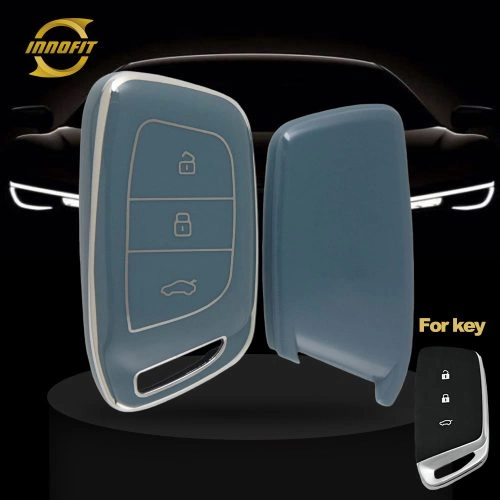 BAC1T1-Granny Grey-Silver Plating- Car Key Cover For BAOJUN