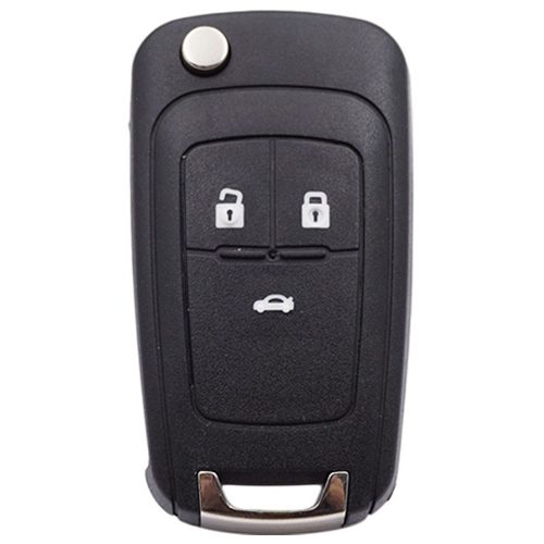 CED1T1-Black-Metal Gray Plating- Car Key Cover For Chevrolet Opel GMC Holden