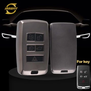 LAB1T1-Black-Metal Gray Plating- Car Key Cover For Landrover Jaguar
