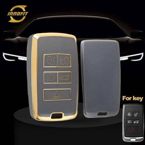 LAB1T1-Space Gray-Gold Plating- Car Key Cover For Landrover Jaguar