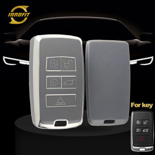 LAB1T1-Space Gray-Silver Plating- Car Key Cover For Landrover Jaguar