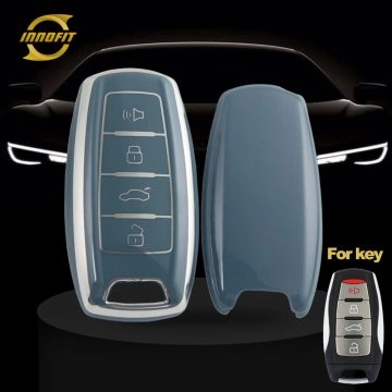 GRA2T1-Granny Grey-Silver Plating- Car Key Cover For Great Wall Motor
