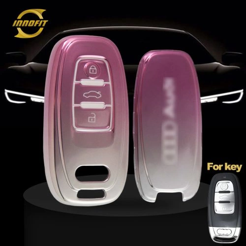 AUB1T1-Gradient Pink- Car Key Cover For Audi